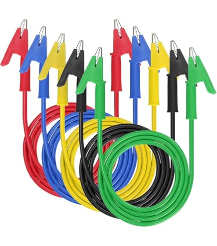 Amazon | YFFSFDC 5色30本セットテスターワイヤー 50cmりワニ口